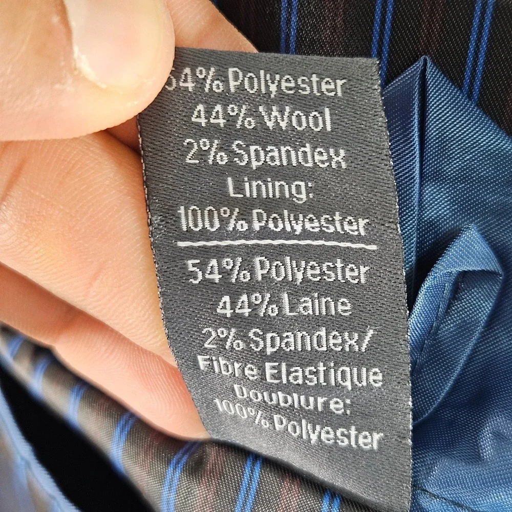 GS Perfect Fit Men's Sport Coat Two Button CH Gry Poly Wool Blend Sz 52PRG
